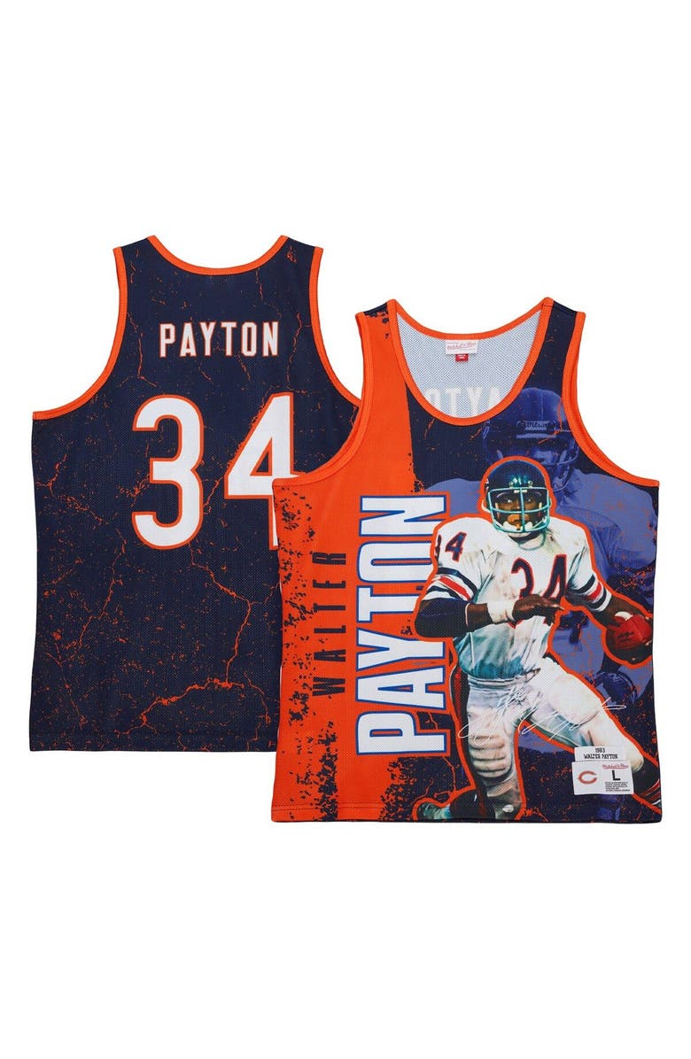 Mitchell & Ness Men's Mitchell & Ness Walter Payton Navy Chicago Bears 1983 Player Burst Tank Top, Main, color, Navy