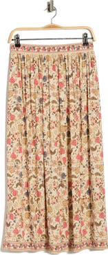 MAX STUDIO Floral Midi Skirt