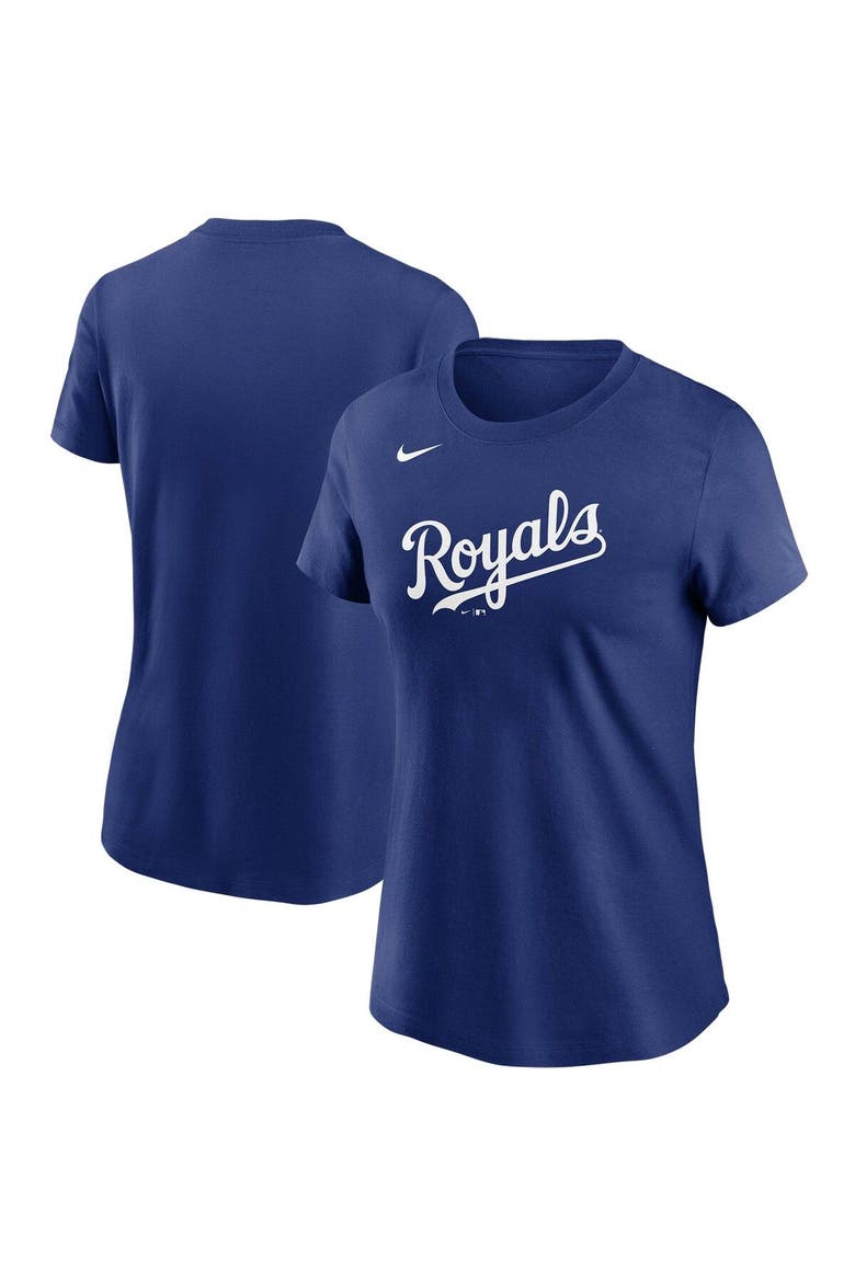 Women's Nike Royal Kansas City Royals Wordmark T-Shirt, Main, color, Royal