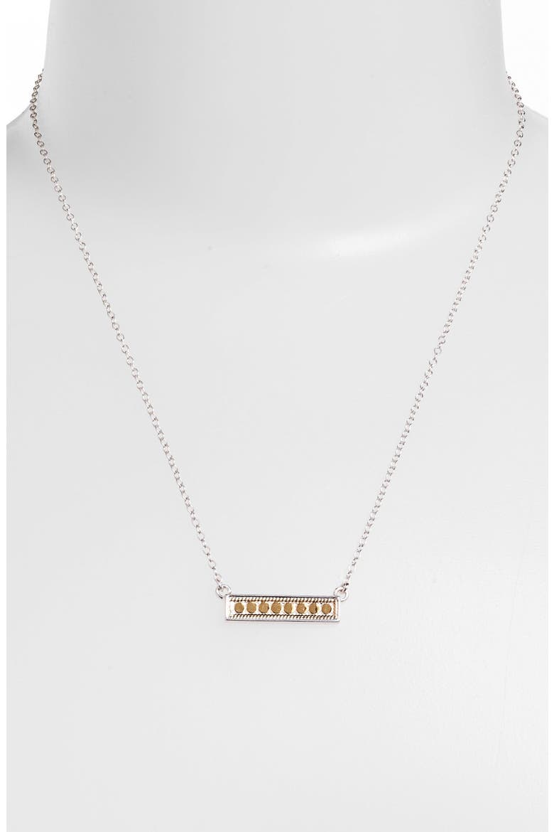 Reversible Bar Necklace, Alternate, color, GOLD/ SILVER