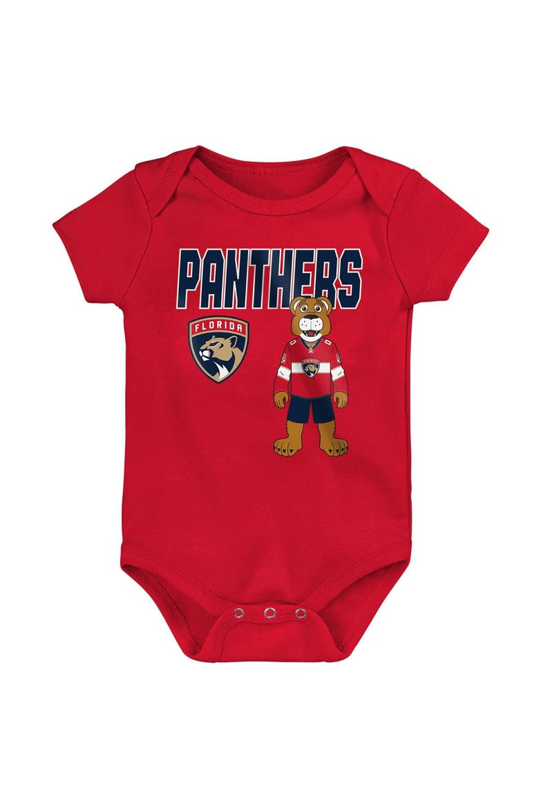 Infant & Newborn Outerstuff Florida Panthers Littlest Player Three-Pack Bodysuit Set, Alternate, color, Cream