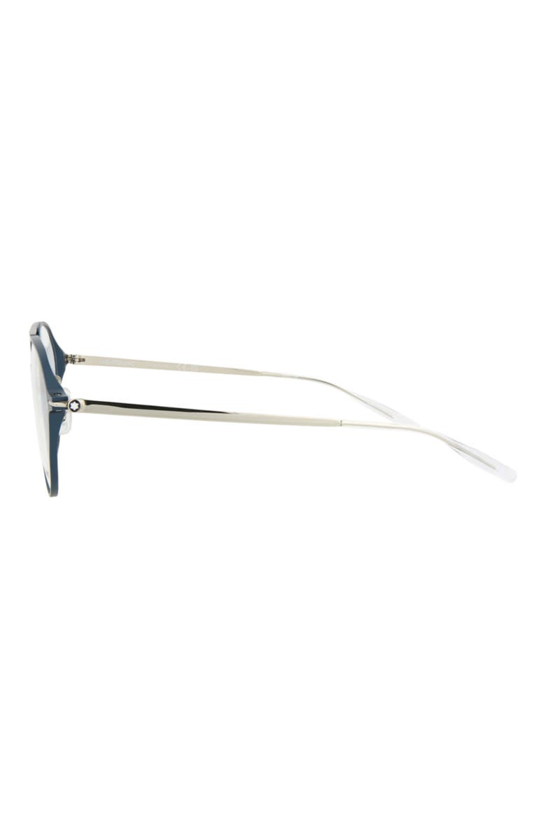 55mm Aviator Optical Glasses, Alternate, color, BLUE SILVER TRANSPARENT