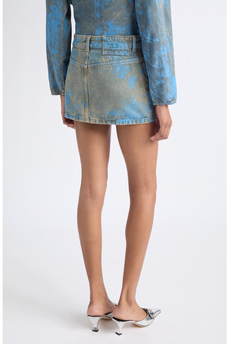 Denim Miniskirt, Alternate, color, SLATE/BLUE