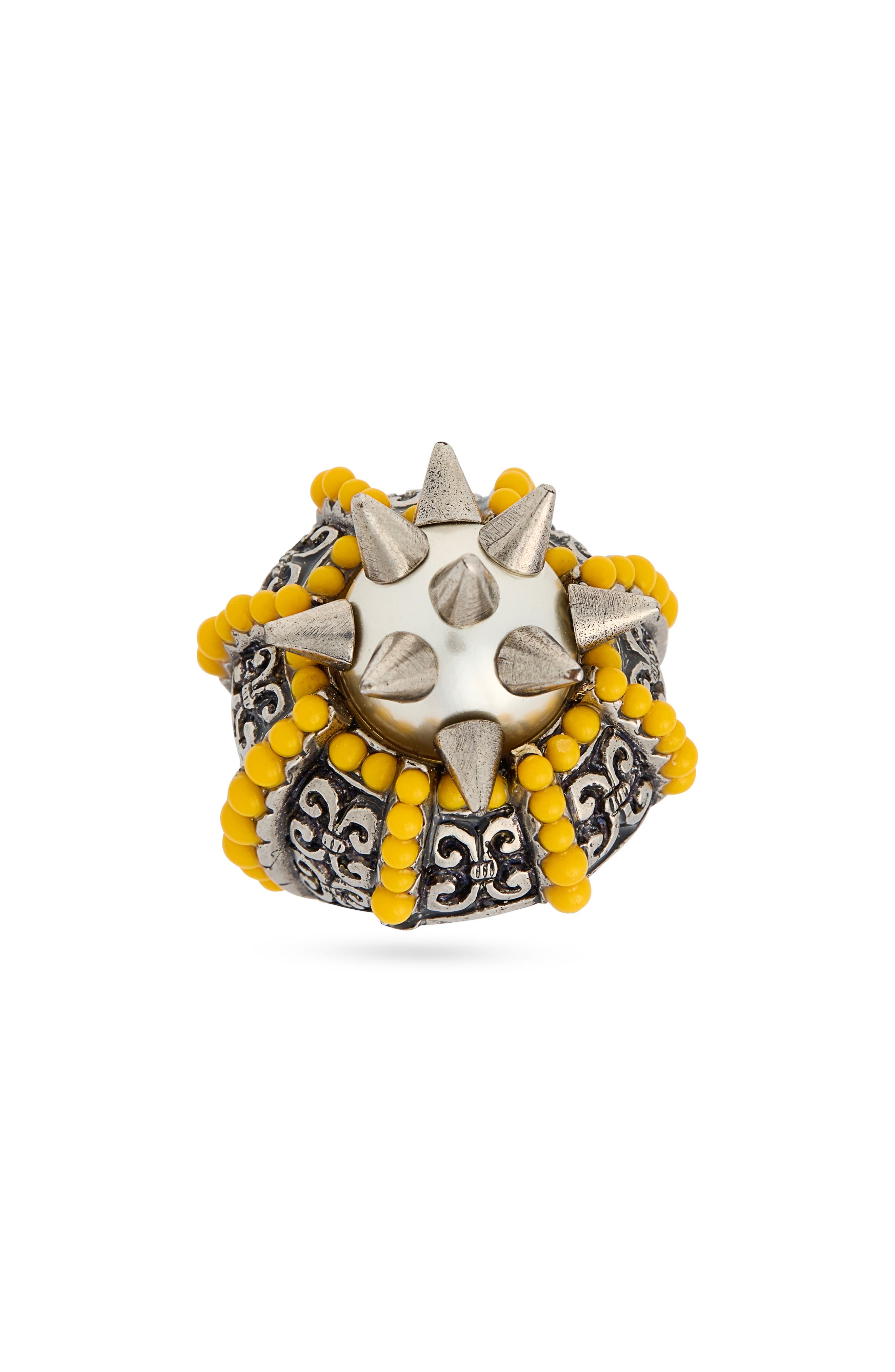 Gucci Faux Pearl & Resin Cocktail Ring