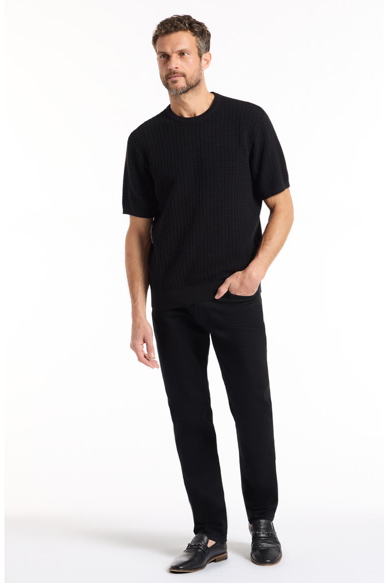 Luis Short Sleeve Sweater, Alternate, color, BLACK