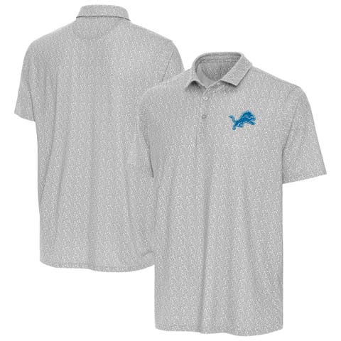Men's Antigua Gray Detroit Lions Botanic Polo