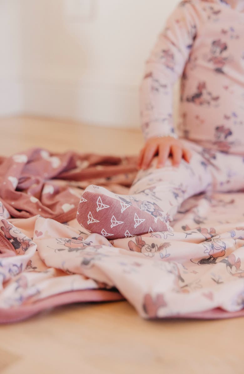 Copper Pearl Minnie Mouse Zip Footie, Alternate, color, Minnie Mouse