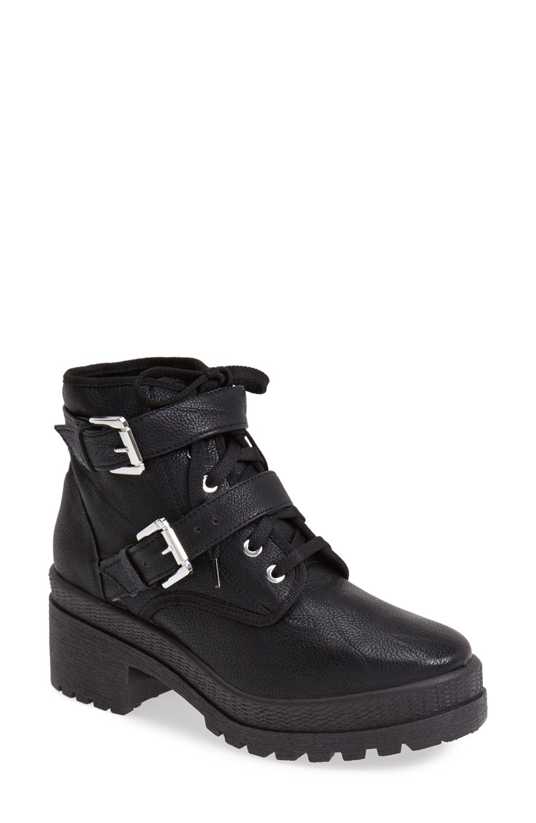 'Brighton' Platform Boot, Main, color, BLACK