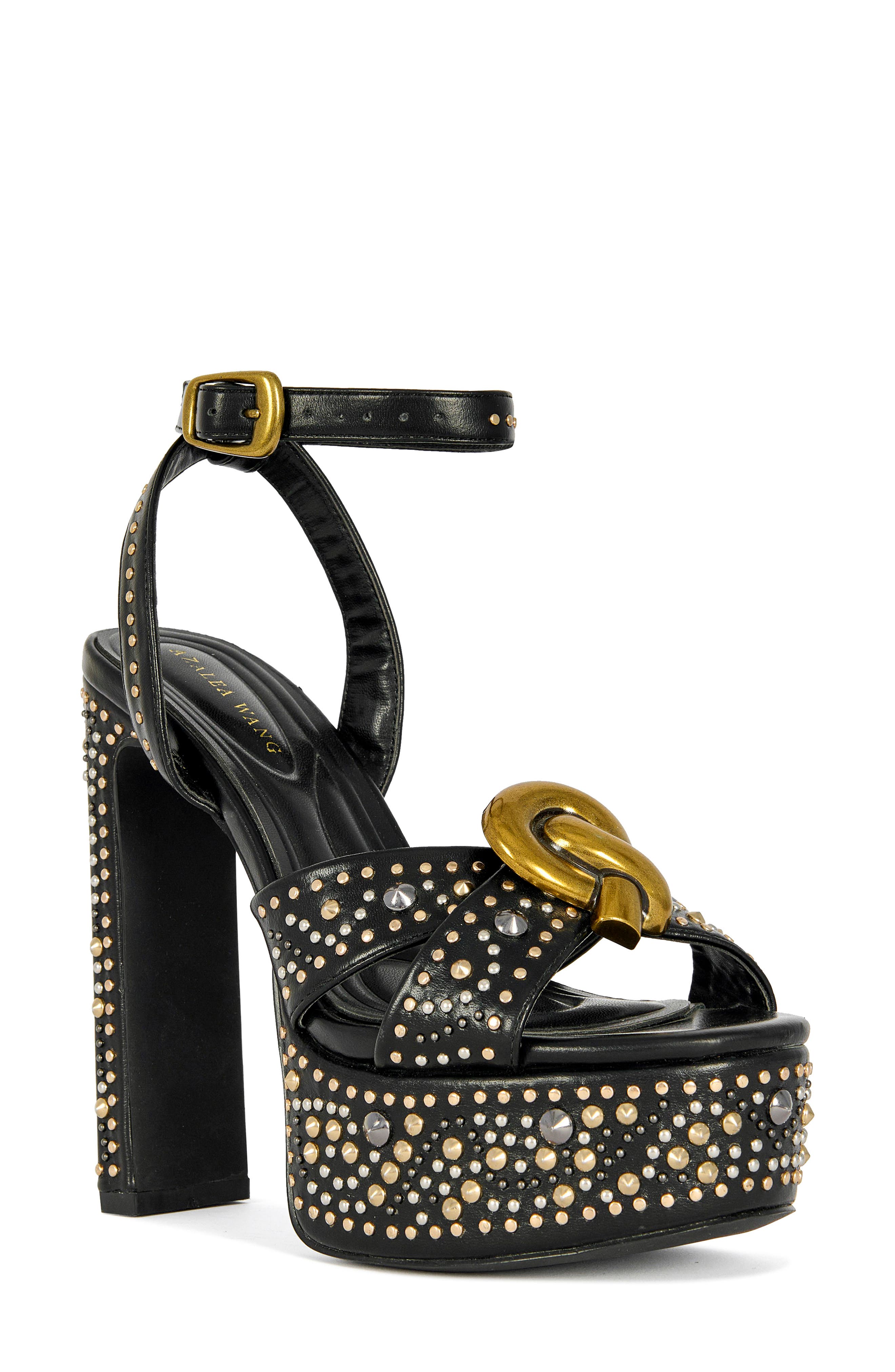 AZALEA WANG Yuma Ankle Strap Platform Sandal, Main, color, 
