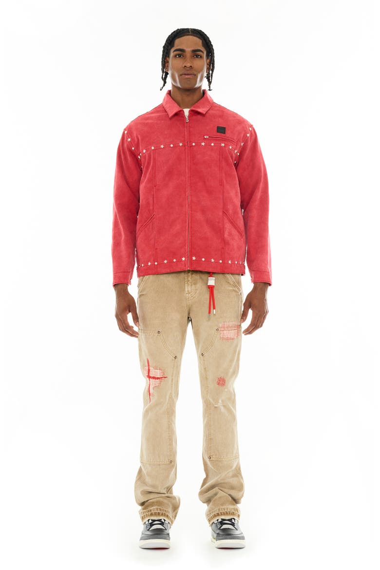 Cotton Canvas Workwear Jacket, Alternate, color, VINTAGE RED CANVAS