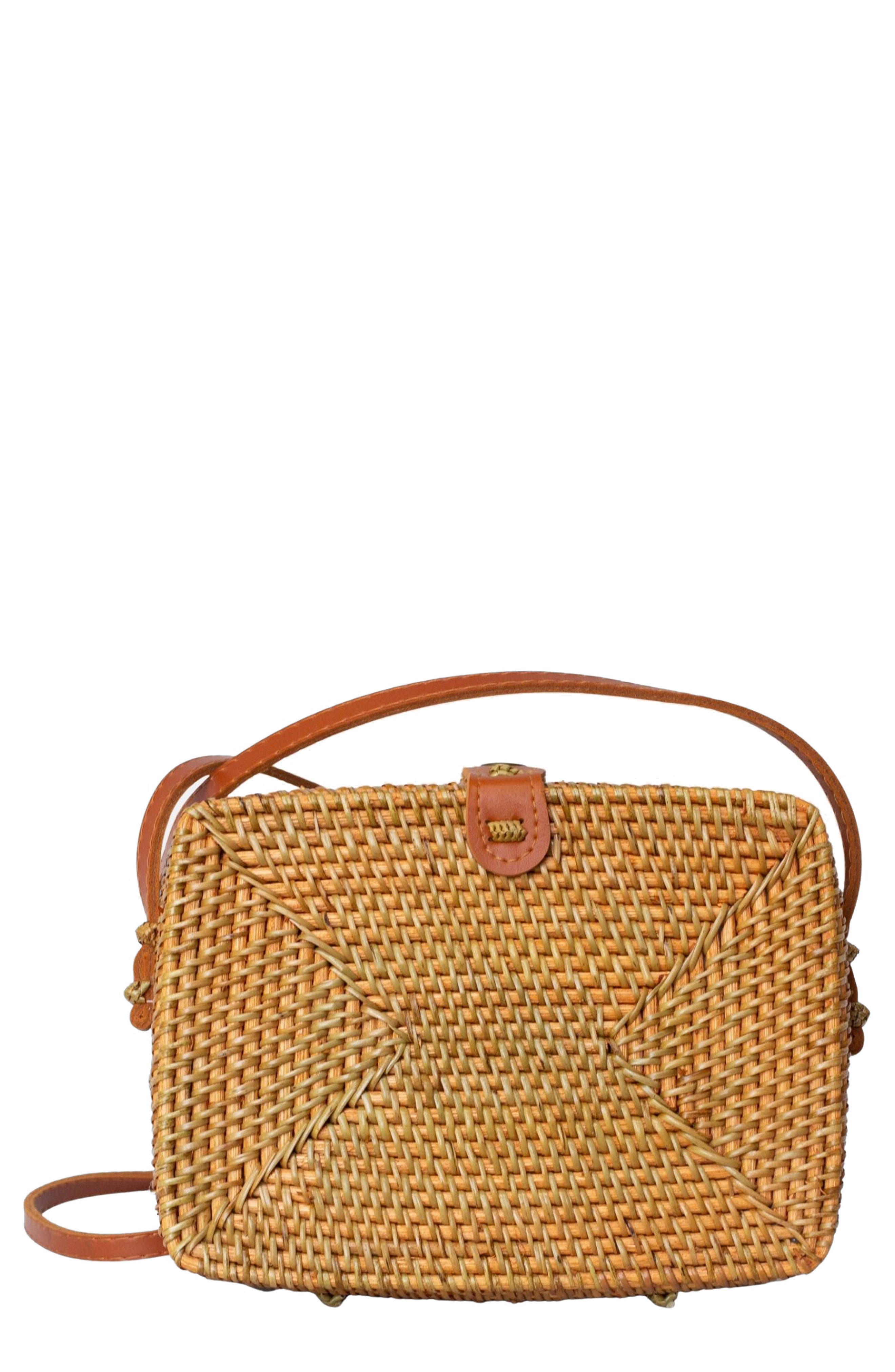 Jelavu Rae Handwoven Rattan Crossbody Bag