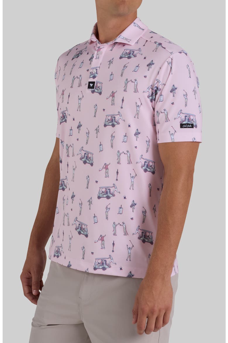 Golfer Print Performance Golf Polo, Alternate, color, THE BOYS - FROSTY PETAL