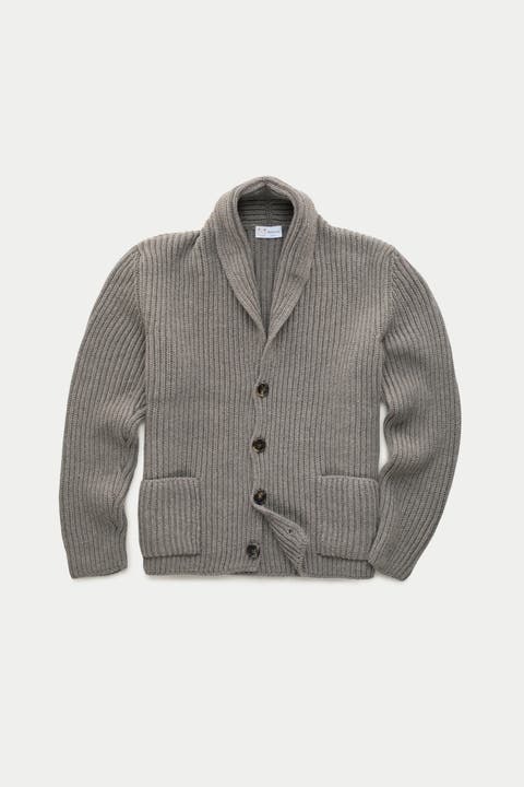 Wool Chunky Shawl Collar Cardigan