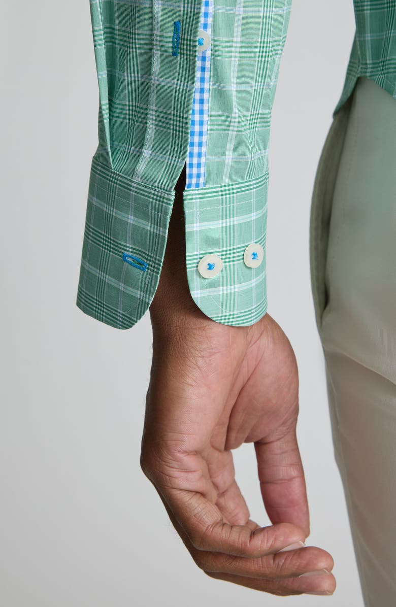 UNTUCKit Claremont Plaid CottonTek<sup>™</sup> Performance Button-Up Shirt, Alternate, color, Green