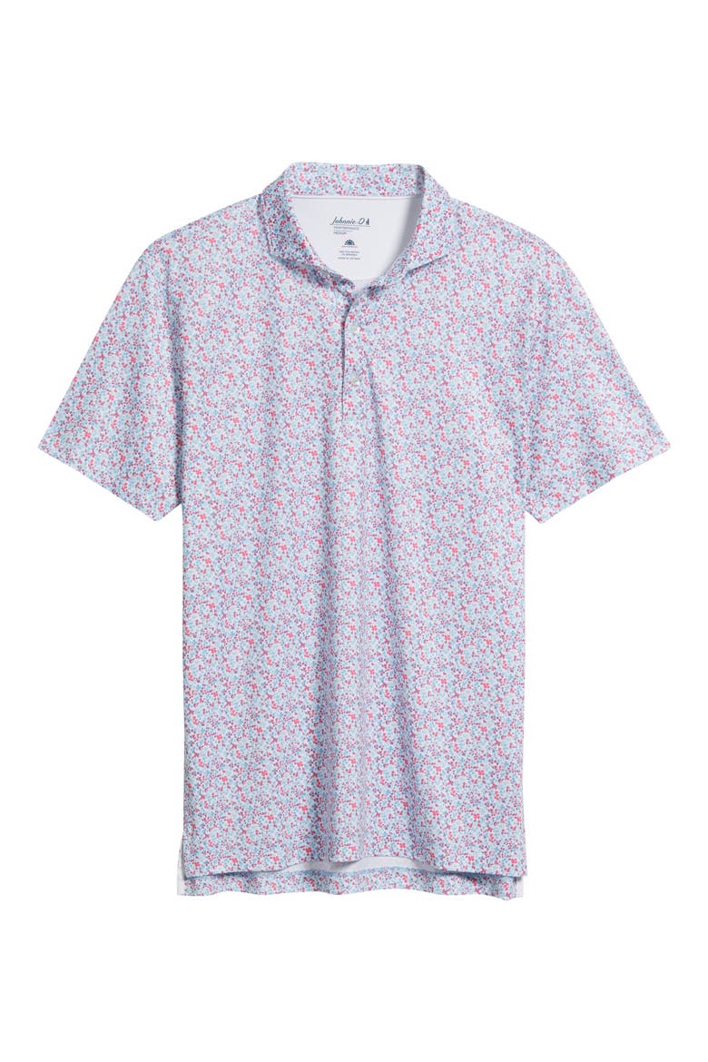 Charmer Floral Performance Jersey Polo, Alternate, color, PUNCH