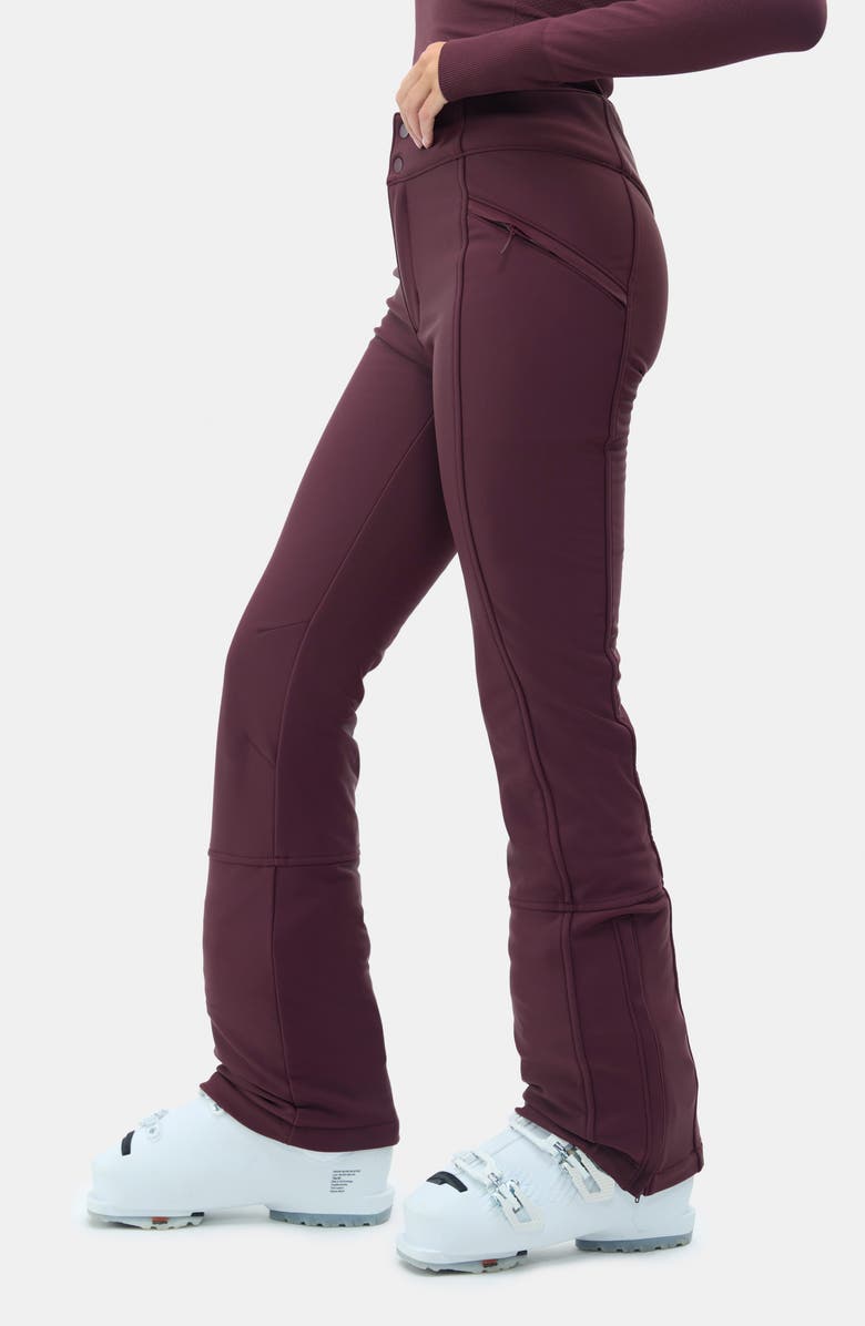 Halfdays Emma Water Resistant Fleece Lined Ski Pants, Alternate, color, Glazed Cherry