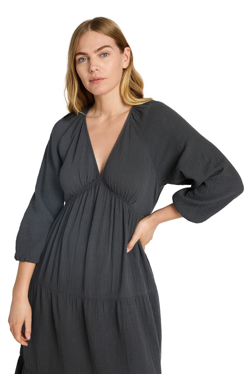 Faherty Dream Organic Cotton Gauze Midi Dress, Alternate, color, 