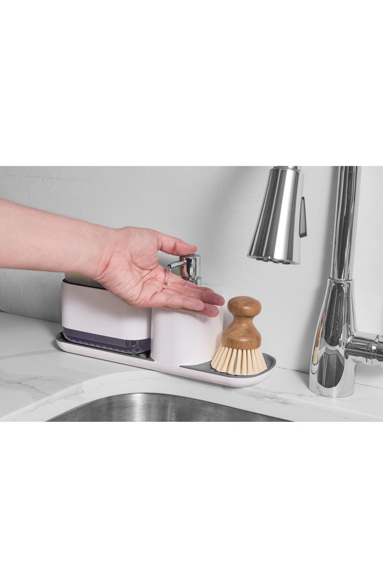 CORE KITCHEN Sponge Saver Sink Caddy, Alternate, color, White/ Grey