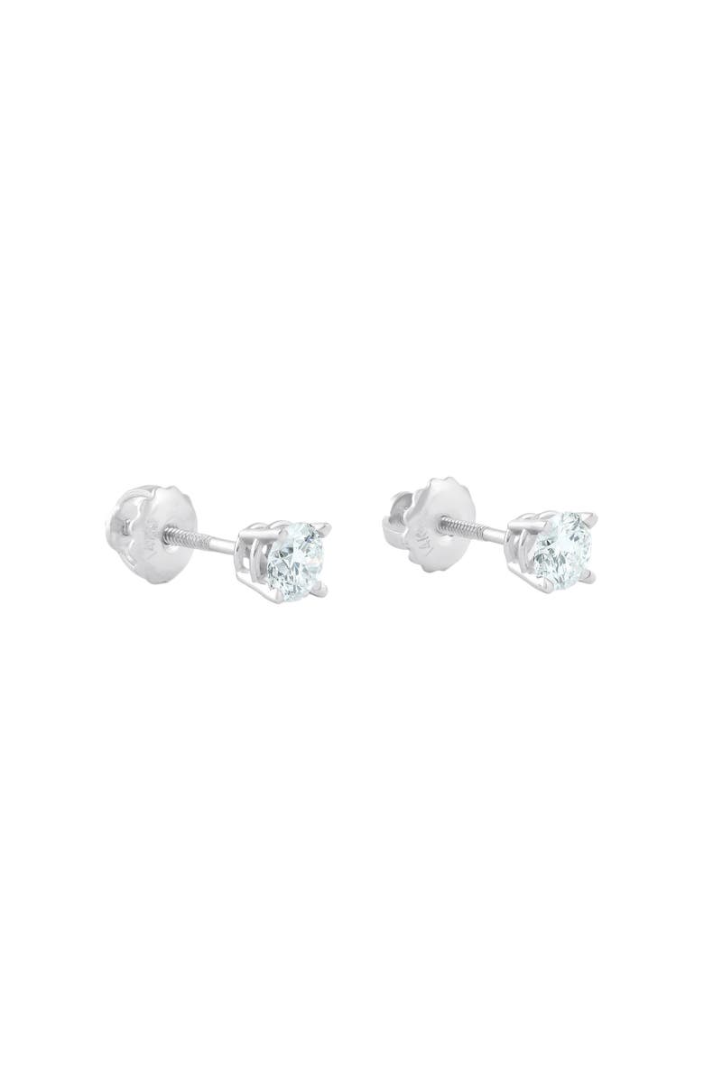 Bliss Diamond 3/4 Ct Diamond Screw Back Studs 14k Gold Lab Grown Eco Friendly, Alternate, color, 14K White Gold