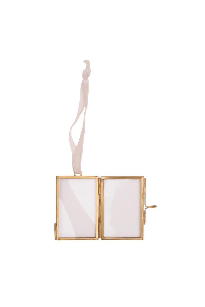 Brass Photo Frame Christmas Tree Ornament, Alternate, color, Gold