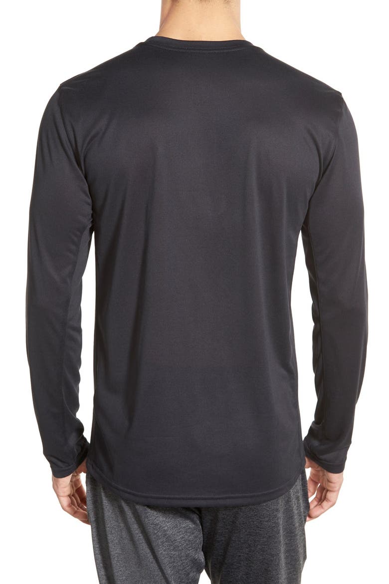 'Legend 2.0' Long Sleeve Dri-FIT Training T-Shirt, Alternate, color, BLACK/ BLACK/ MATTE SILVER