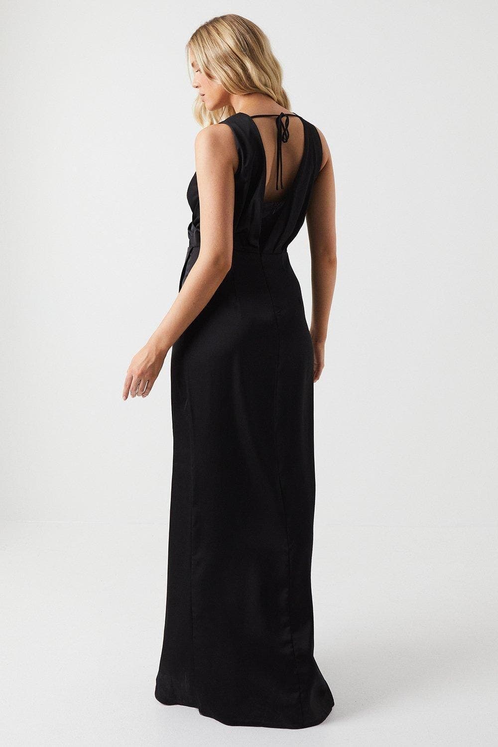 Ruched Satin Bridesmaid Dress - image 2