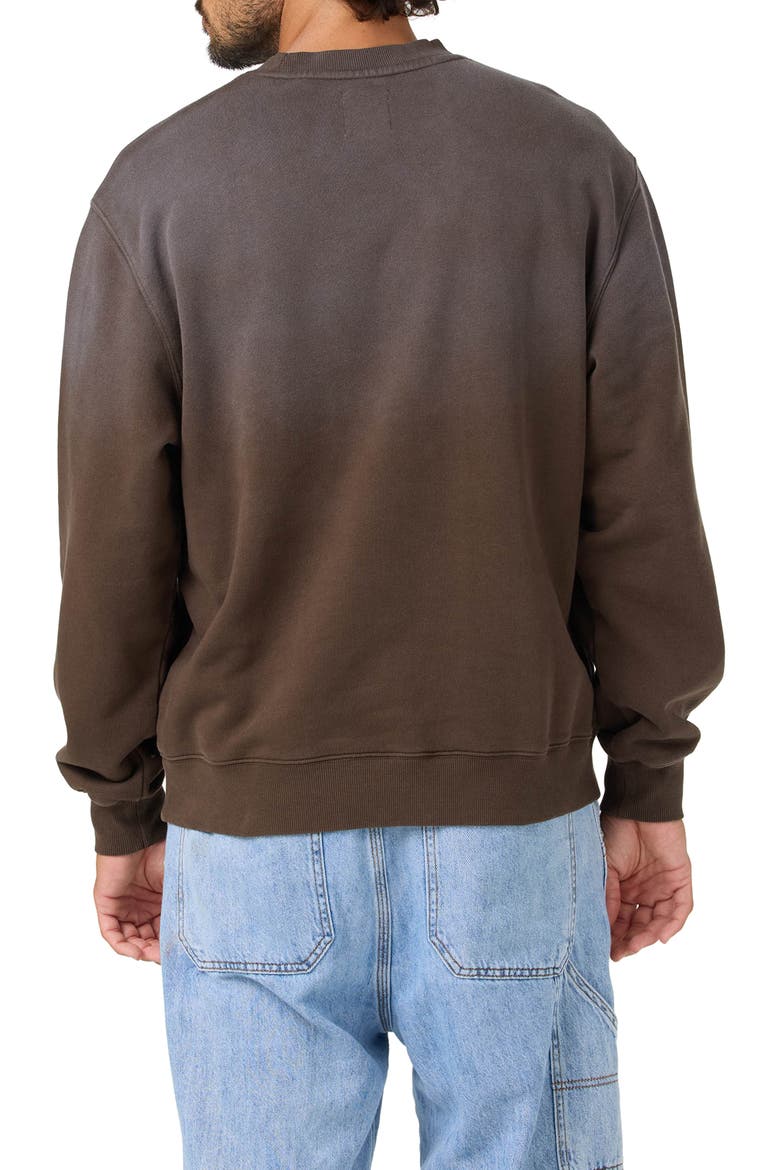 OG Logo Box Ombré Crewneck Sweatshirt, Alternate, color, EARTH