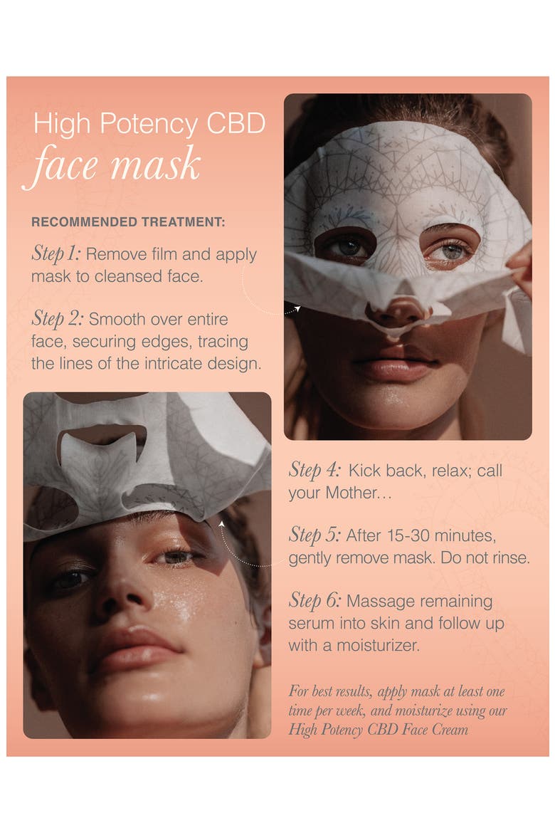 High Potency CBD Sheet Mask, Alternate, color, NO COLOR