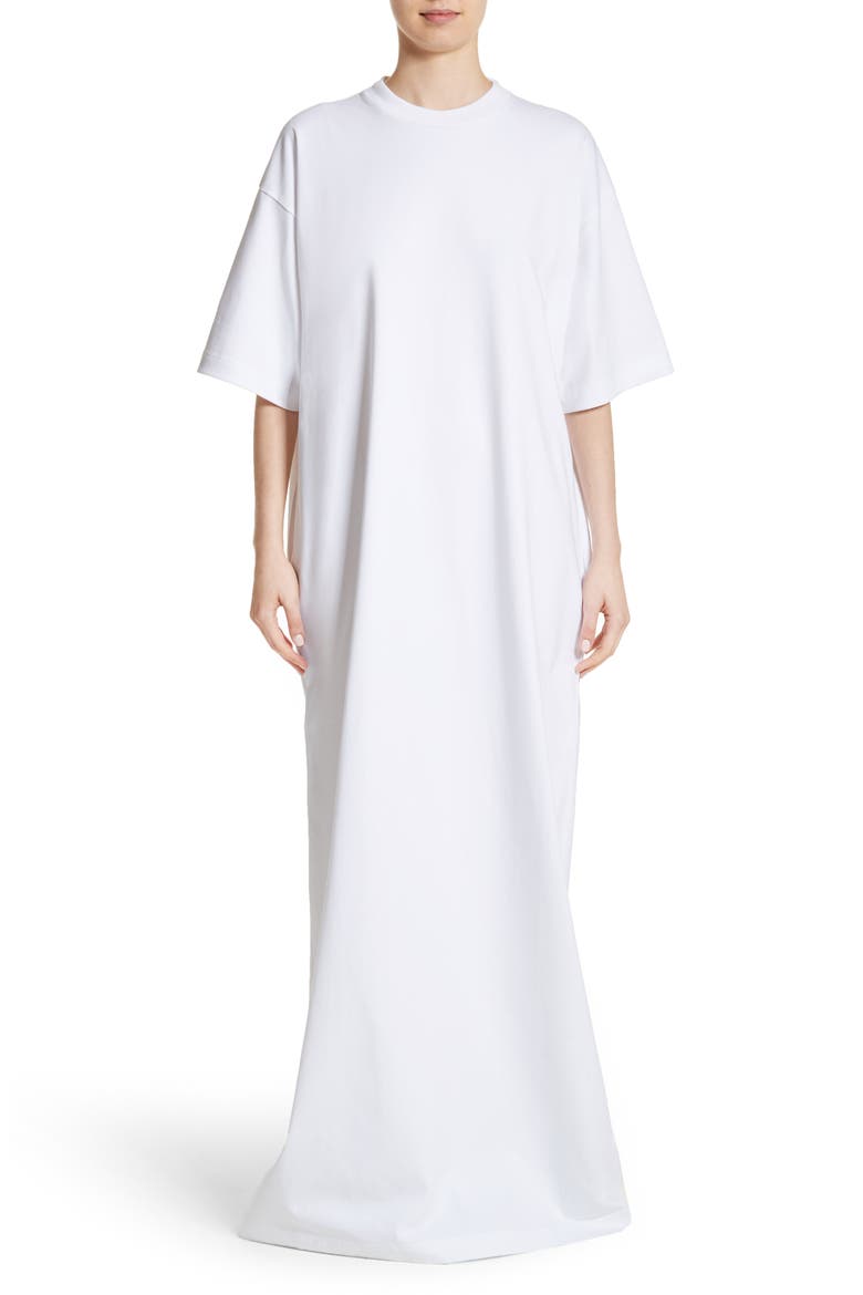 T-Shirt Dress, Main, color, WHITE