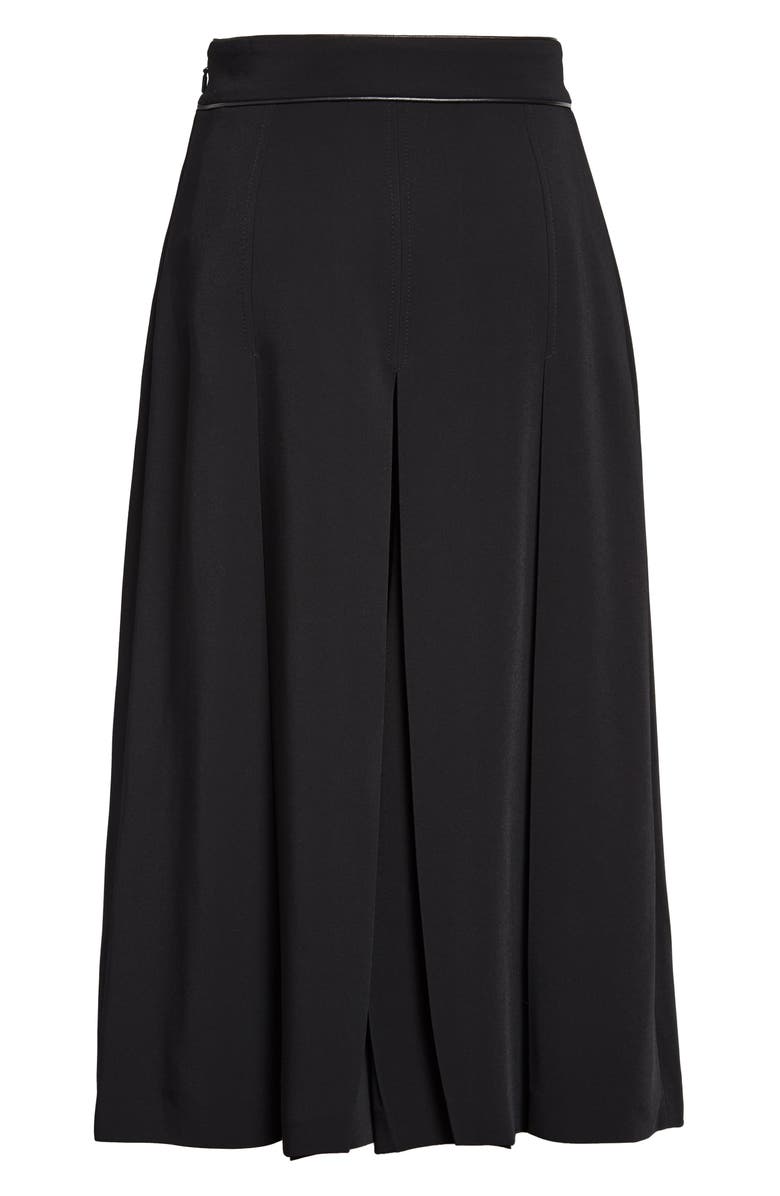 Gucci Horsebit Logo Pleated Wide Leg Cady Crop Pants, Alternate, color, 