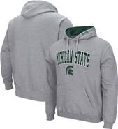 COLOSSEUM Men's Colosseum Heather Gray Michigan State Spartans Arch & Logo 3.0 Pullover Hoodie