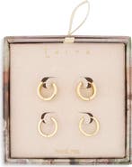 Leith Set of 2 Huggie Hoop Earrings