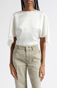 Stella McCartney Handkerchief Sleeve Satin Top