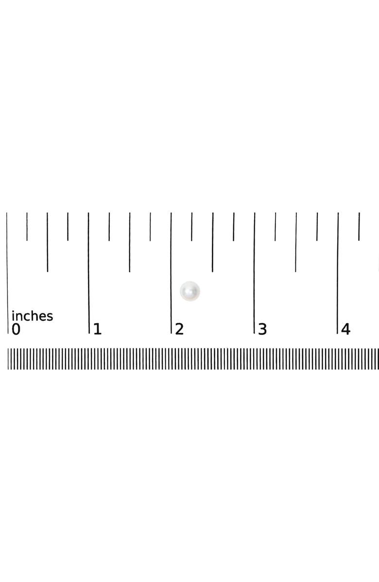 Haus of Brilliance 14K Gold 4.5-5MM Cultured Freshwater Pearl Solitaire Stud Earrings, Alternate, color, White