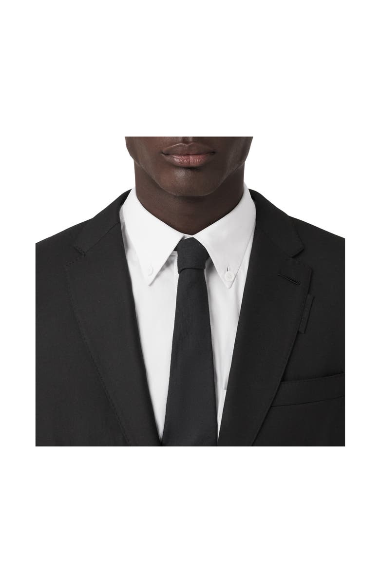 Burberry Slim Fit Wool Tailored Jacket, Main, color, Black