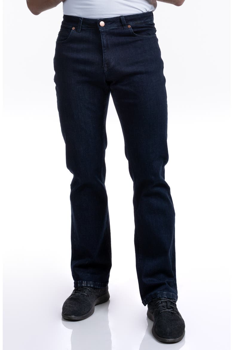 Relaxed Athletic Fit Jeans, Alternate, color, DARK DISTRESSED