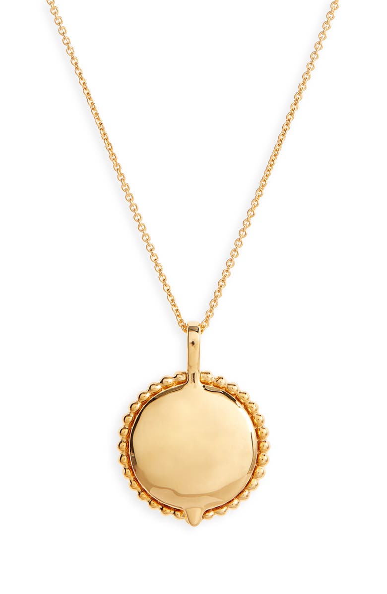 Monica Vinader Deia Locket Pendant Necklace, Main, color, Gold Vermeil/ Sterling Silver