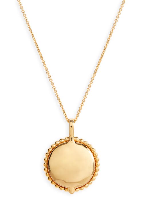 Monica Vinader Deia Locket Pendant Necklace In Gold Vermeil/sterling Silver