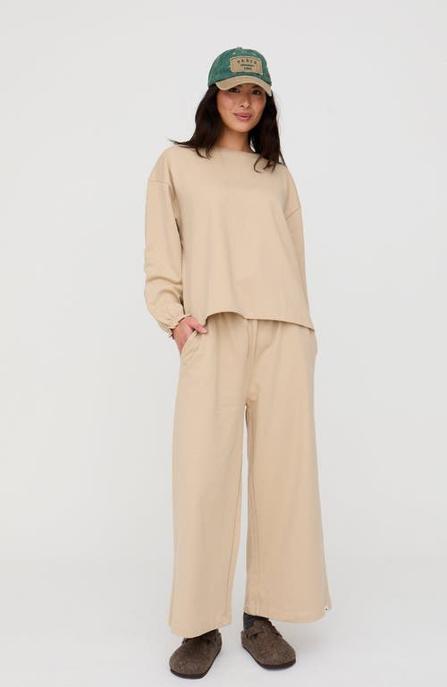 Turtledove London Organic Cotton Noor Wide Leg Trousers In Gray