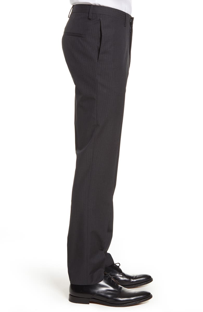 Tiger of Sweden Flat Front Stripe Wool Dress Pants, Alternate, color, 