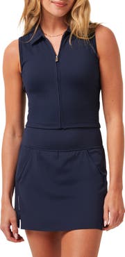 TravisMathew Moveknit Zip Crop Top