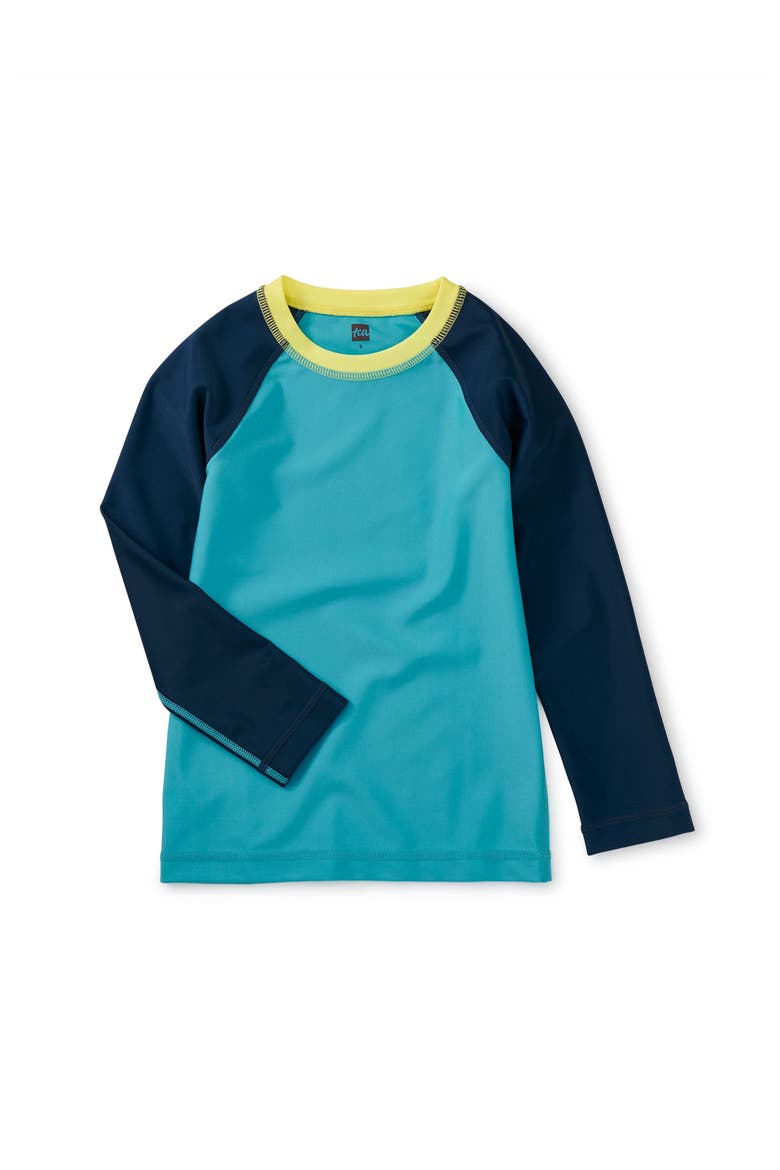 Long Sleeve Rash Guard, Main, color, Ocean Breeze