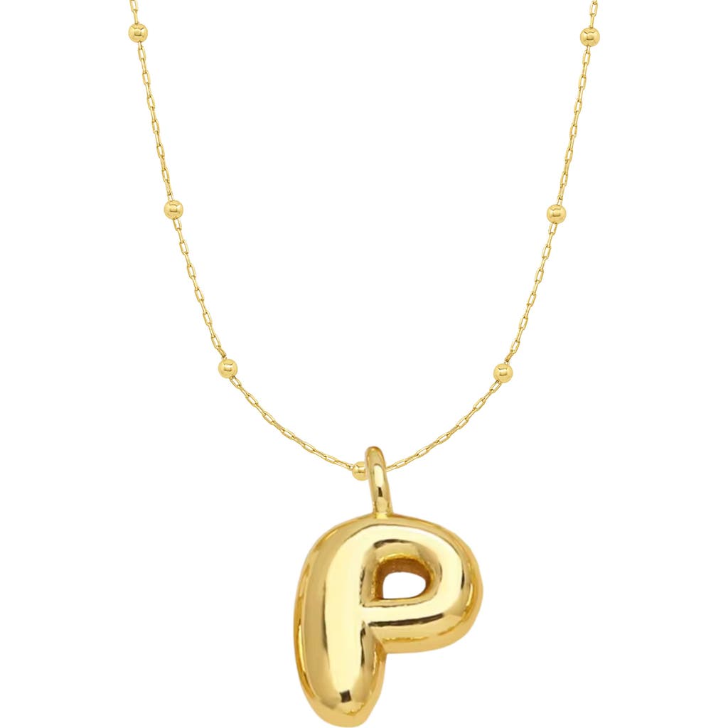 Emma Rae Bubble Initial Necklace in Letter P  product