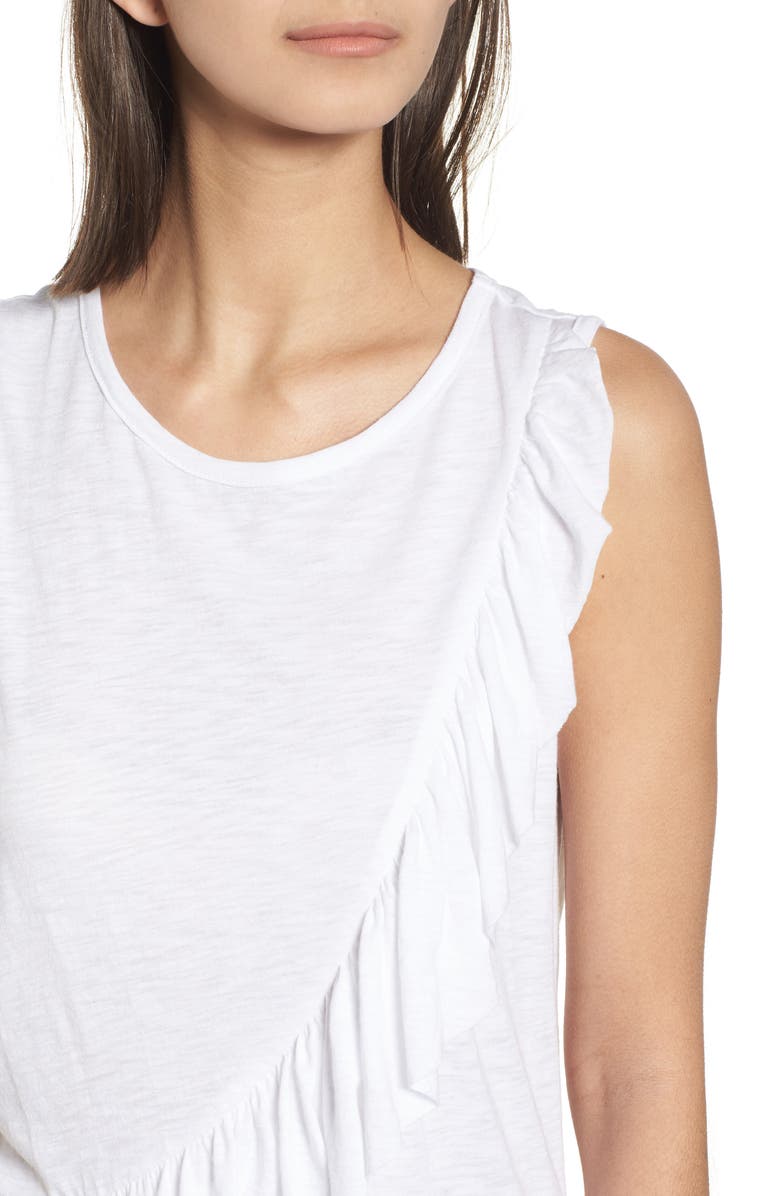 Soprano Asymmetrical Ruffle Tank Top, Alternate, color,