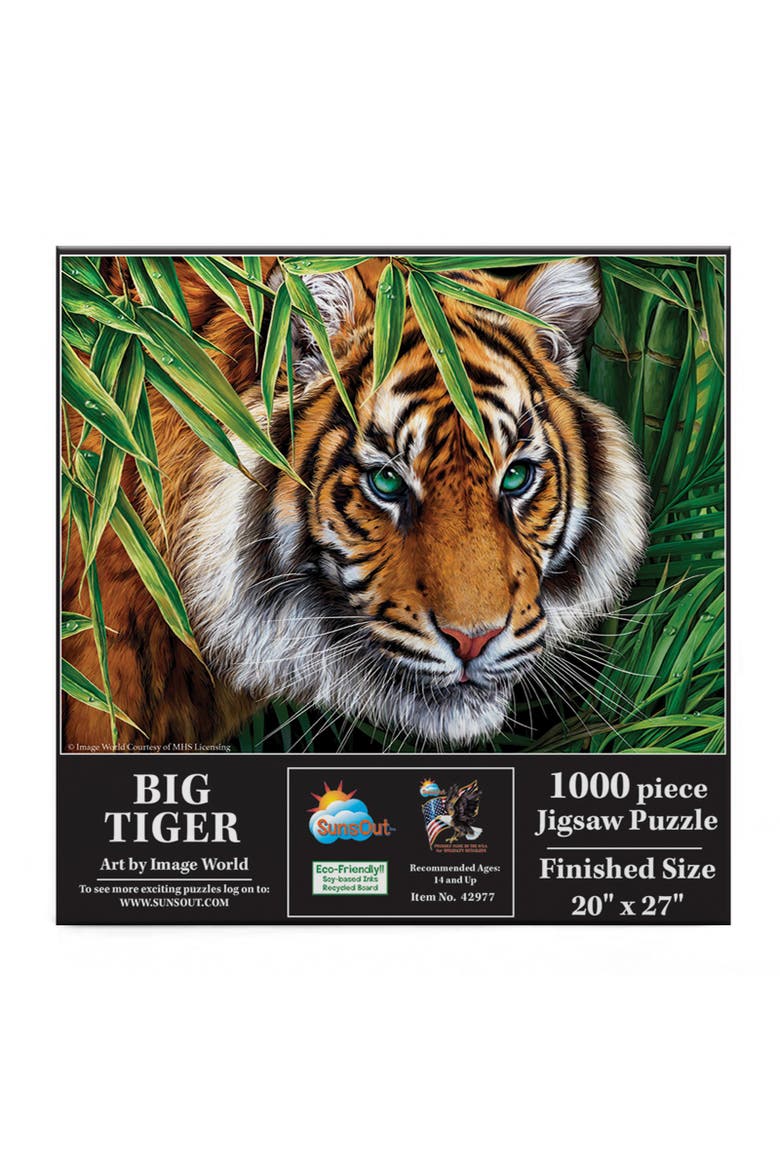Big Tiger 1000 piece Jigsaw Puzzle for Adults, Alternate, color, Multicolor