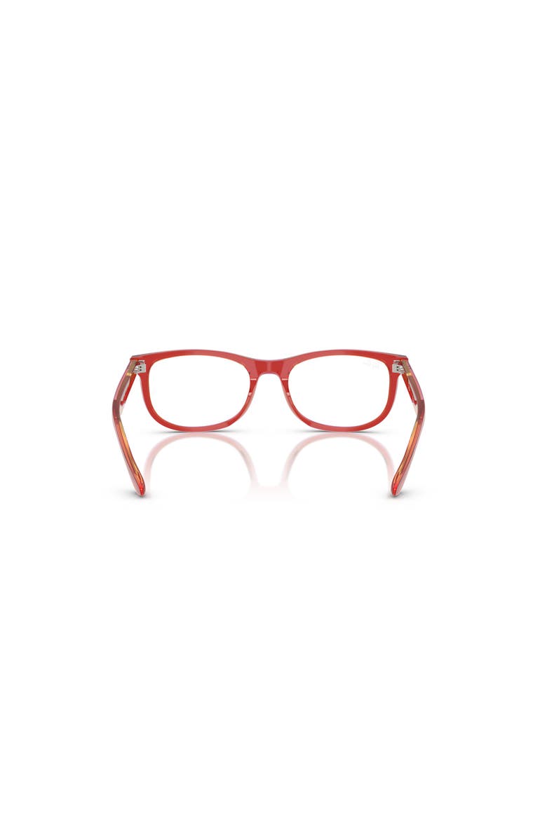 Ray-Ban 46mm Rectangle optical glasses, Alternate, color, Red