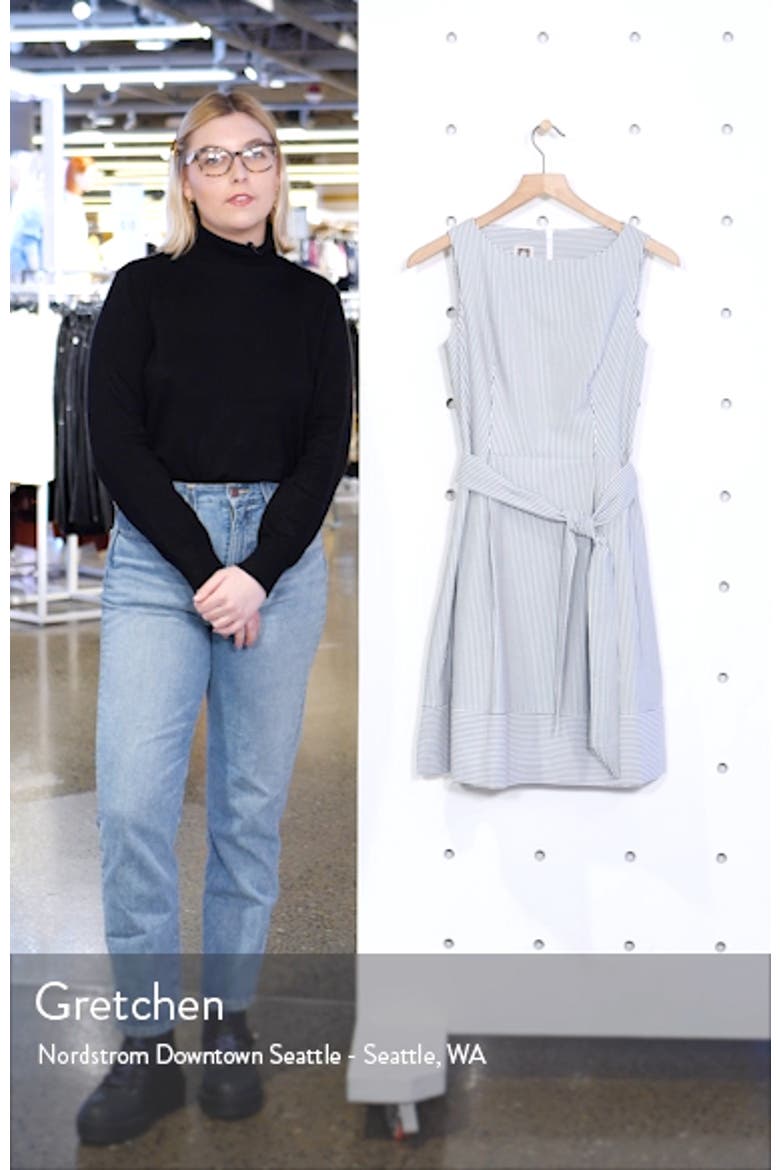Seersucker Sleeveless Fit & Flare Dress video