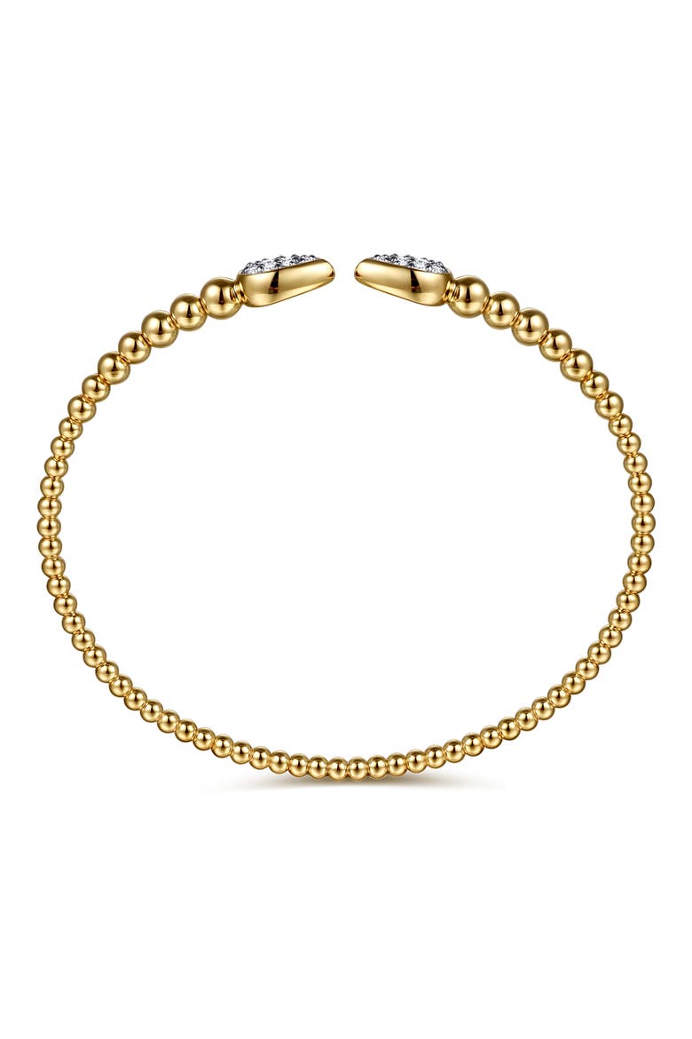 Bujukan Beaded Diamond Pavé Cuff Bracelet, Alternate, color, GOLD