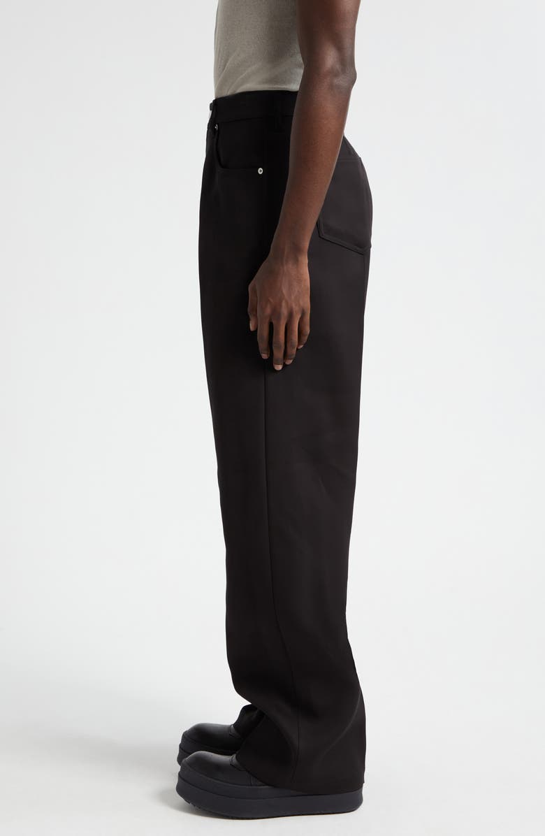 Rick Owens Geth Silk & Wool Wide Leg Jeans, Alternate, color, 