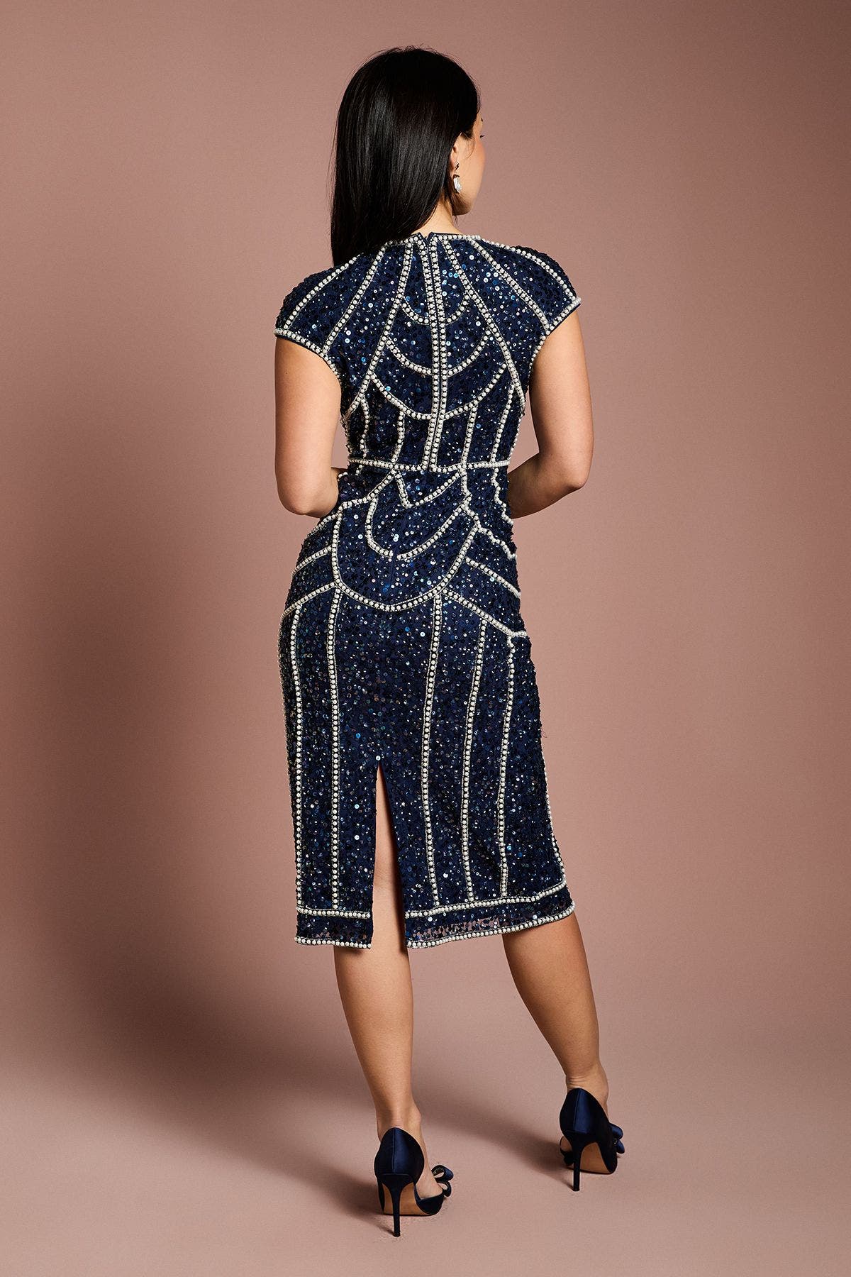 Petite Embellished Midi Dress - image 2